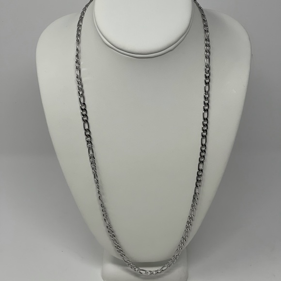 🎉HP🎉Men’s 5mm Stainless Steel Figaro Link Chain - Picture 7 of 7